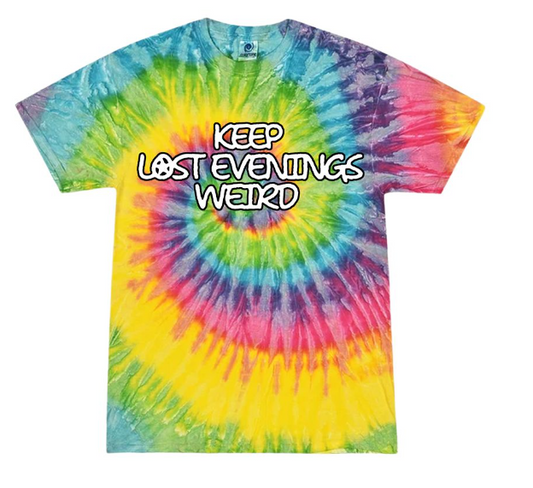 'Keep Lost Evenings Weird' Tie Dye Tee