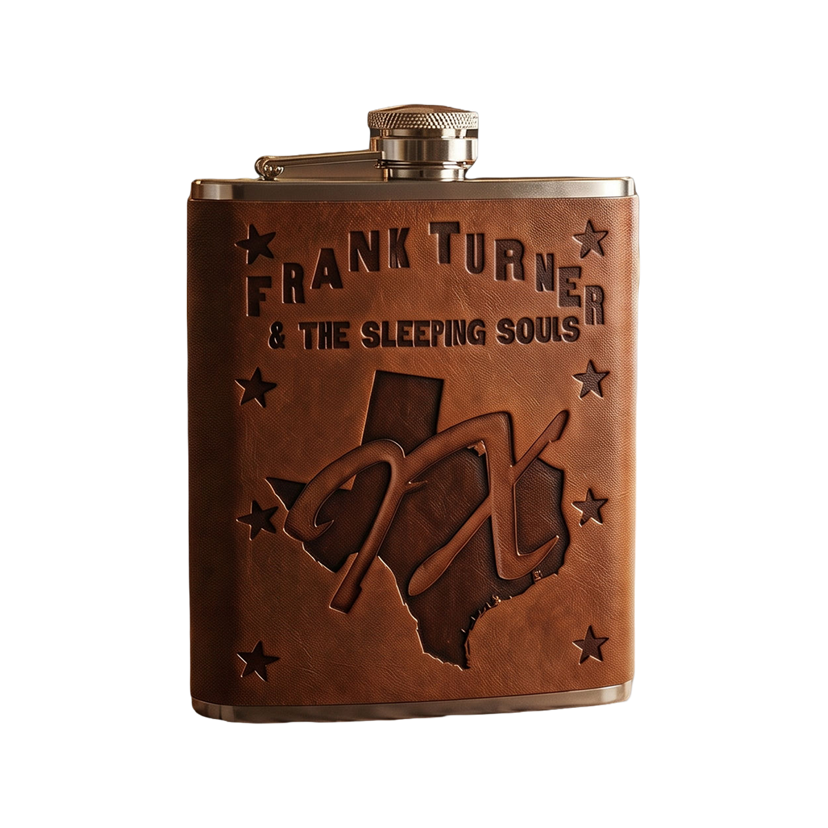 Lost Evenings IX Debossed Leather Flask